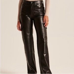 Abercrombie & Fitch Black Leather Pants